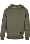 Boys Basic Melange Hoody tmavězelenámelange