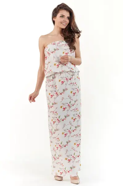 Awama Woman's Dress A219 Ecru