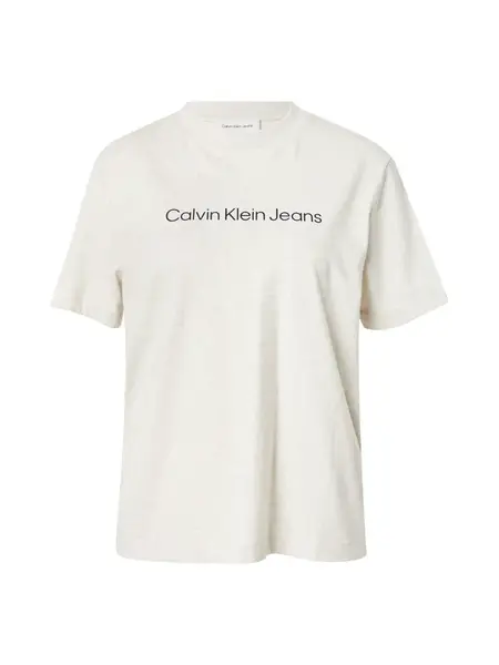 Calvin Klein Jeans Tričko 'CLASSIC'  sivobéžová / čierna