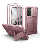 Dexnor 360 Kickstand Camprotector obal Samsung Galaxy S25 FE, růžový