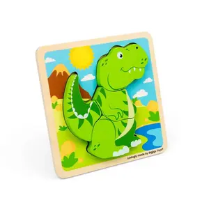 Bigjigs Toys Dřevěné vkládací puzzle T-Rex