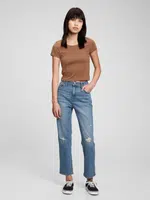 GAP Teen džíny girlfriend high rise Washwell - Holky