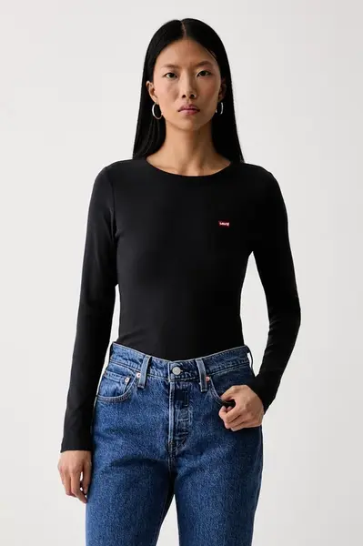 Levi's  tričko s dlouhým rukávem dámské bavlněné s elastanem HAYES LS
