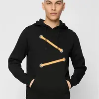 Tkaničky s kapucí černé