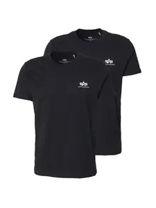 ALPHA INDUSTRIES Tričko  čierna / biela
