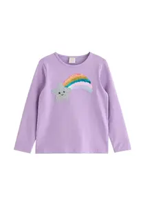 Lindex Tričko  modrozelená / levanduľová / oranžová / staroružová