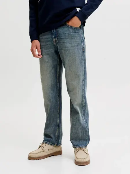 Jack & Jones Junior Džínsy 'JJICHRIS JJORIGINAL'  enciánová