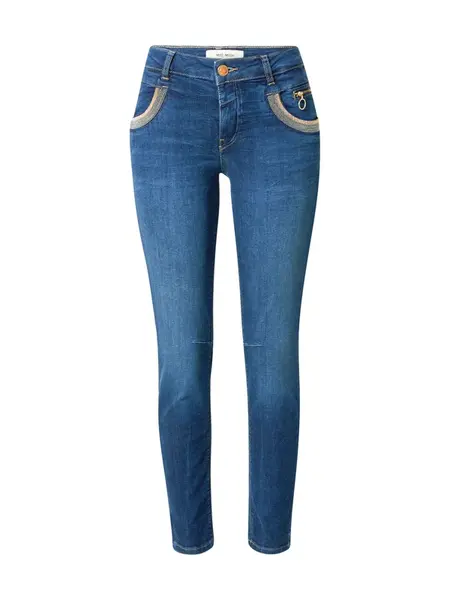 MOS MOSH Džínsy  svetlobéžová / modrá denim