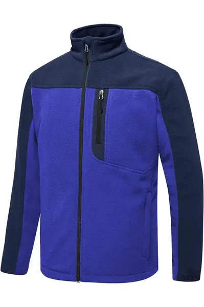 10914 Dewberry Zippered Mens Fleece Jacket-BLUE