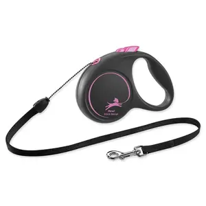 Vodítko Flexi Black Design lanko S ružové 5m