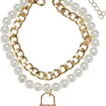 Náramek Pearl Layering - zlaté barvy