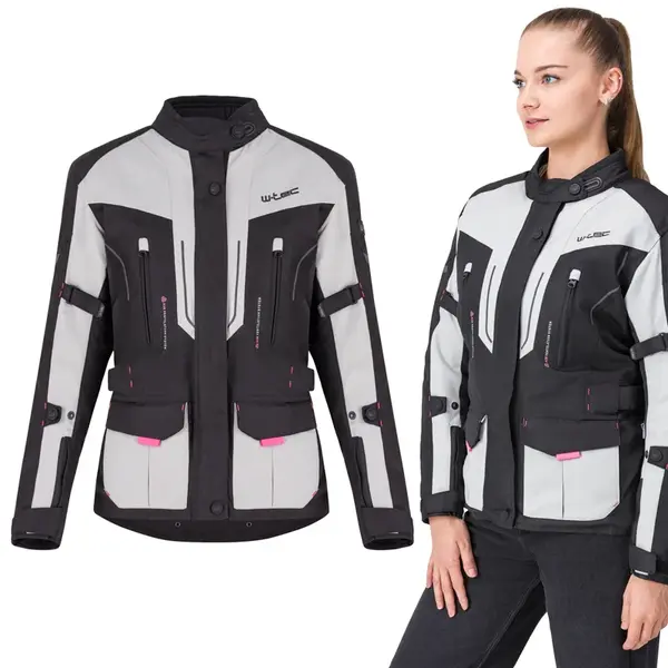 Dámská moto bunda W-TEC Xenia CE černo-šedá XS