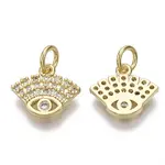 Brass Micro Pave Cubic Zirconia Charms