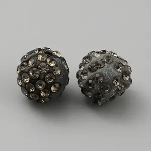 Handmade Polymer Clay Rhinestone Beads