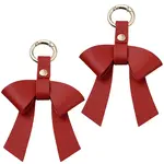 Bowknot PU Leather & Alloy Keychain