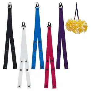 5Pcs 5 Colors Polyester Pom Pom Holder Straps for Cheerleading Accessories