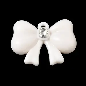 Opaque Acrylic with Crystal Rhinestone Big Pendants