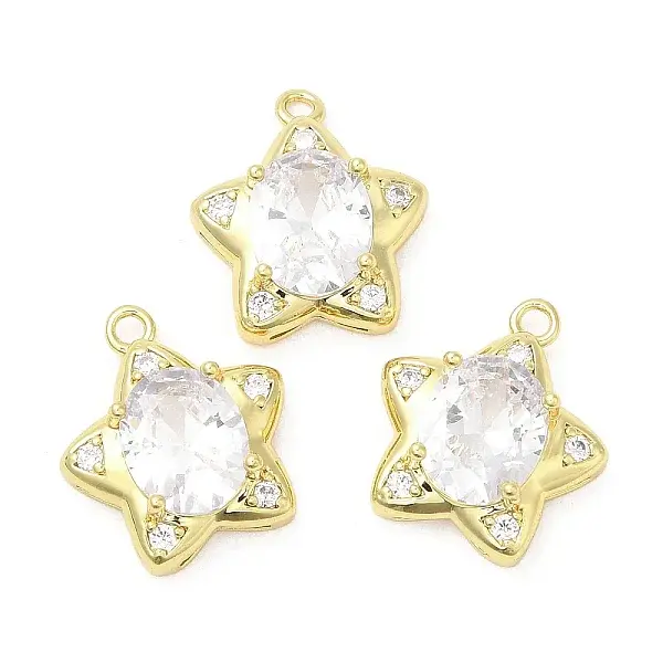 Brass Pave Cubic Zirconia Pendants