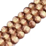 Handmade Lampwork with Gold Powder Beads Strands