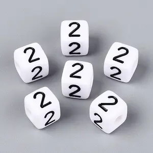 Opaque Acrylic European Large Hole Beads