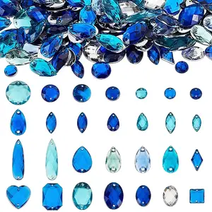 420Pcs 14 Colors Acrylic Sew on Rhinestone