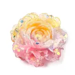 Two Tone Opaque Resin & Glitter Powder Cabochons