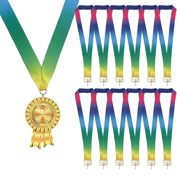 12Pcs 2 Style Polyester Medal Straps