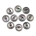 Cat Eye Style Natural Black Lip Shell Buttons