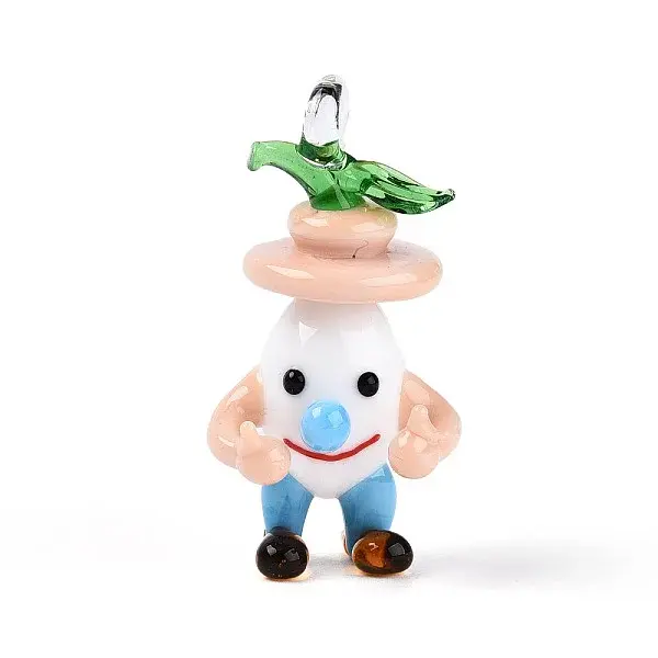 Handmade Lampwork Cartoon Onion Pendants