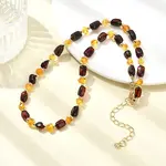 Natural Amber Nuggets Beaded Necklaces for Women