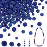 120Pcs 3 Styles Handmade Polymer Clay Disco Ball Beads