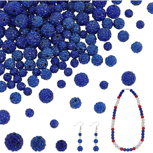 120Pcs 3 Styles Handmade Polymer Clay Disco Ball Beads