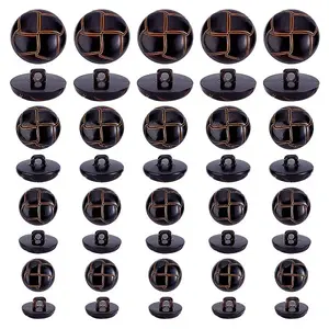 60Pcs 4 Style Plastic Shank Buttons