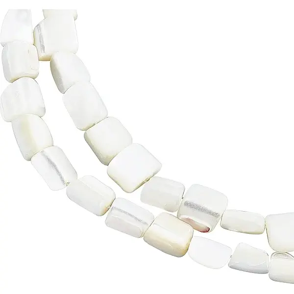 2 Strands Column Natural Trochus Shell Beads Strands