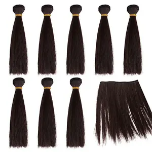 Plastic Long Straight Hairstyle Doll Wig Hair
