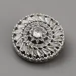 Brass with Cubic Zirconia Shank Buttons