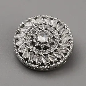 Brass with Cubic Zirconia Shank Buttons