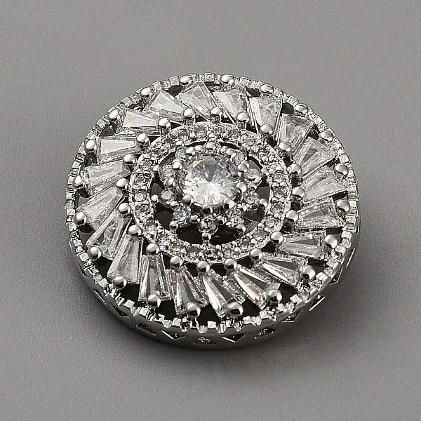 Brass with Cubic Zirconia Shank Buttons