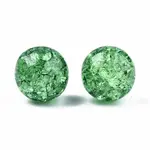 Transparent Crackle Acrylic Round Beads Strands