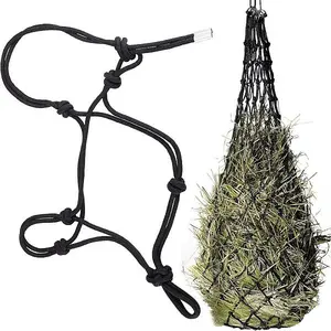 2Pcs 2 Style Adjustable Nylon Knitted Horse Halters