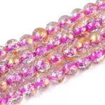Crackle Transparent Glass Beads Strands