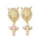Brass Micro Pave Clear Cubic Zirconia Pendants