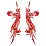 2Pcs 2 Style Polyester Embroidery Sew on Appliques