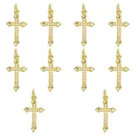 10Pcs Brass Micro Pave Cubic Zirconia Pendants