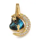 Rack Plating Brass Micro Pave Cubic Zirconia Pendants