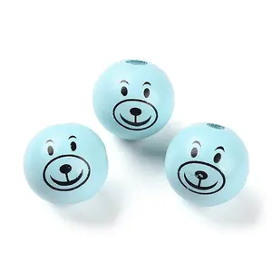 Spray Painted Natural Wood European Beads