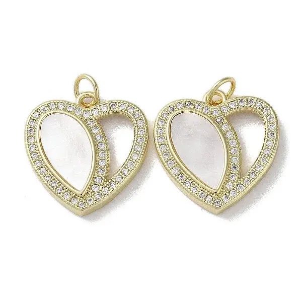 Brass Micro Pave Cubic Zirconia Pendants
