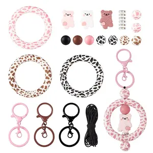 DIY Ring & Bear Silicone Beaded Keychain Making Kit