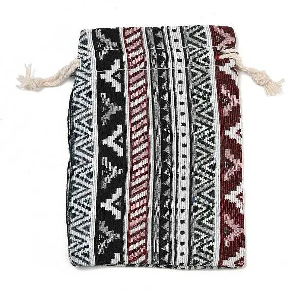 Ethnic Printed Polycotton Drawstring Storage Bags