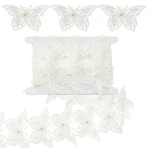 3 Yards Organza with Plastic Pearl Embroidery Lace Trim